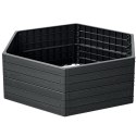 GRZĄDKA RABATKA OGRODOWA OBRZEŻE BASE WOOD 6 ELEMENTÓW ANTRACYT