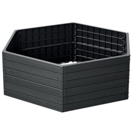 GRZĄDKA RABATKA OGRODOWA OBRZEŻE BASE WOOD 6 ELEMENTÓW ANTRACYT
