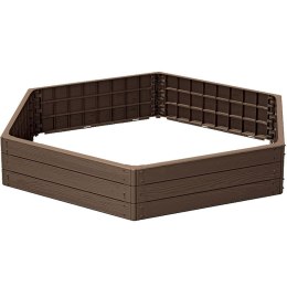 GRZĄDKA RABATKA OGRODOWA OBRZEŻE BASE WOOD 6 ELEMENTÓW RUSTYKALNA CEGŁA