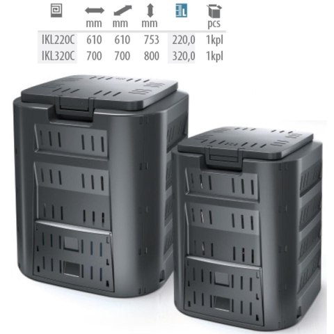 KOMPOSTOWNIK OGRODOWY COMPOGREEN 220L PROSPERPLAST KOMPOSTOWNIK OGRODOWY COMPOGREEN 220L PROSPERPLAST