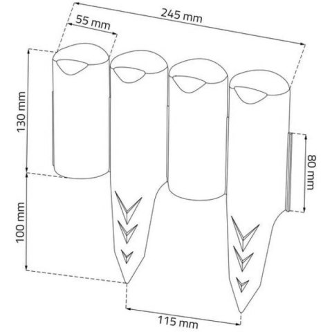 PALISADA OGRODOWA OBRZEŻE TRAWNIKOWE 250CM IPBO TERAKOTA PALISADA OGRODOWA OBRZEŻE TRAWNIKOWE 250CM IPBO TERAKOTA