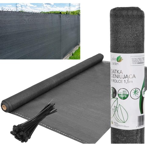 SIATKA CIENIUJĄCA 140G/M2 1.5X25M CIEMNO SZARA SIATKA CIENIUJĄCA 140G/M2 1.5X25M CIEMNO SZARA