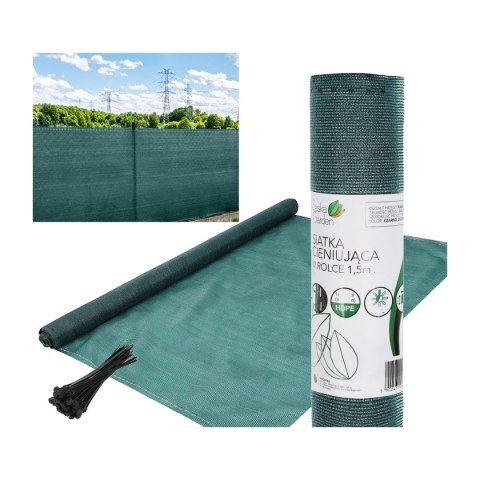SIATKA CIENIUJĄCA 140G/M2 1.5X25M CIEMNO ZIELONA SIATKA CIENIUJĄCA 140G/M2 1.5X25M CIEMNO ZIELONA