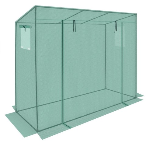SZKLARNIA DO POMIDORÓW OGÓRKÓW 200x77x168-150CM PE ZIELONA SZKLARNIA DO POMIDORÓW OGÓRKÓW 200x77x168-150CM PE ZIELONA
