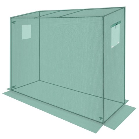 SZKLARNIA DO POMIDORÓW OGÓRKÓW 200x77x168-150CM PE ZIELONA SZKLARNIA DO POMIDORÓW OGÓRKÓW 200x77x168-150CM PE ZIELONA