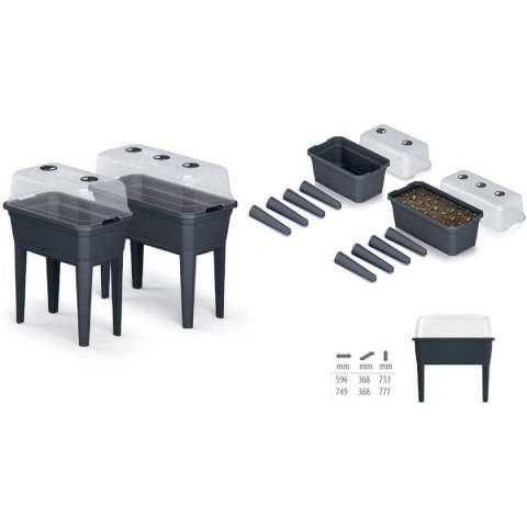 SZKLARNIA STOJĄCA ROZSADNIK RESPANA SET ECOLINE 59,6x36,8x75,3CM ANTRACYT SZKLARNIA STOJĄCA ROZSADNIK RESPANA SET ECOLINE 59,6x36,8x75,3CM ANTRACYT