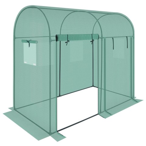 SZKLARNIA TUNEL OGRODOWY DWA WEJŚCIA DO POMIDORÓW I OGÓRKÓW 200x100x180CM ZIELONY SZKLARNIA TUNEL OGRODOWY DWA WEJŚCIA DO POMIDORÓW I OGÓRKÓW 200x100x180CM ZIELONY
