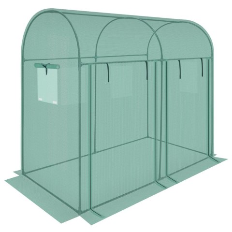 SZKLARNIA TUNEL OGRODOWY DWA WEJŚCIA DO POMIDORÓW I OGÓRKÓW 200x100x180CM ZIELONY SZKLARNIA TUNEL OGRODOWY DWA WEJŚCIA DO POMIDORÓW I OGÓRKÓW 200x100x180CM ZIELONY