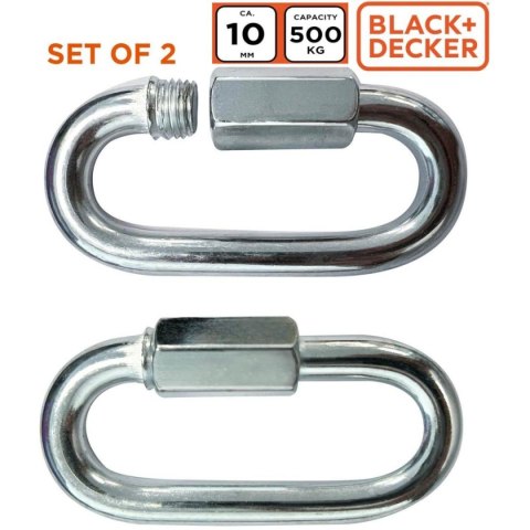 KARABIŃCZYK OGNIWO SKRĘCANE STALOWE 2SZT BLACK + DECKER KARABIŃCZYK OGNIWO SKRĘCANE STALOWE 2SZT BLACK + DECKER