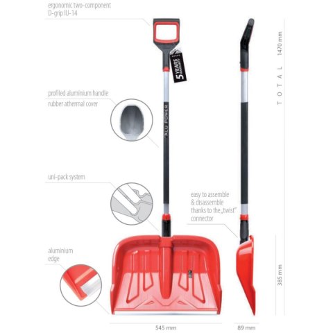 ŁOPATA DO ŚNIEGU SNOWER 55D PROFI CZERWONA ŁOPATA DO ŚNIEGU SNOWER 55D PROFI CZERWONA