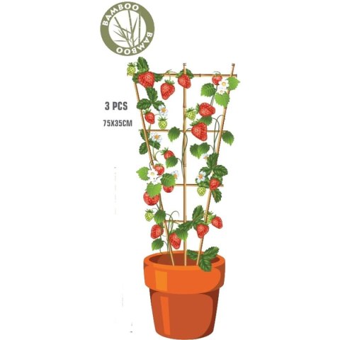 PODPORA DO ROŚLIN BAMBUSOWA DRABINKA 75 CM 3SZT PROGARDEN PODPORA DO ROŚLIN BAMBUSOWA DRABINKA 75 CM 3SZT PROGARDEN