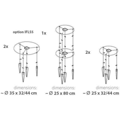 PODPORA DO ROŚLIN FLOO SUPPORTS ŚR. 25 I 35CM ZIELONY LEŚNY PODPORA DO ROŚLIN FLOO SUPPORTS ŚR. 25 I 35CM ZIELONY LEŚNY