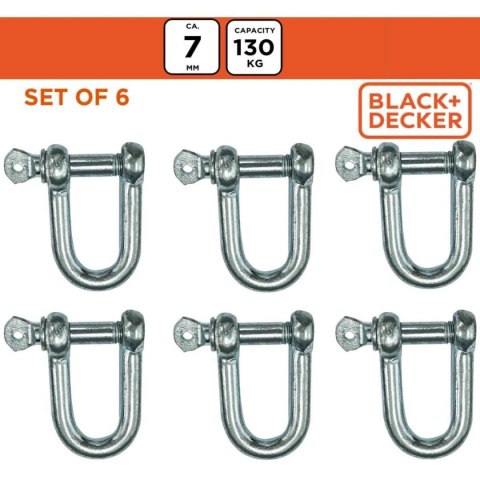 SZEKLA KARABIŃCZYK ZAKRĘCANY STALOWY 6SZT BLACK + DECKER SZEKLA KARABIŃCZYK ZAKRĘCANY STALOWY 6SZT BLACK + DECKER