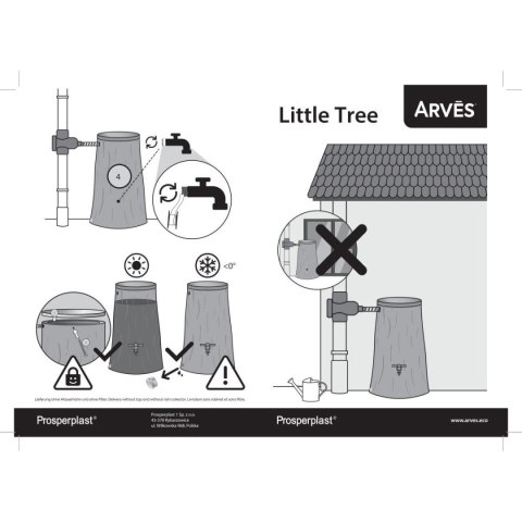 ZBIORNIK POJEMNIK NA WODĘ DESZCZÓWKĘ LITTLE TREE 250L UMBRA ZBIORNIK POJEMNIK NA WODĘ DESZCZÓWKĘ LITTLE TREE 250L UMBRA