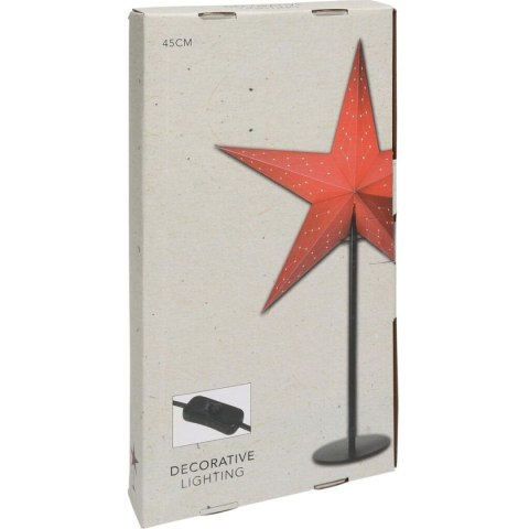 LAMPKA DEKORACYJNA GWIAZDA ADWENTOWA STOJĄCA LED 45CM CZERWONA LAMPKA DEKORACYJNA GWIAZDA ADWENTOWA STOJĄCA LED 45CM CZERWONA