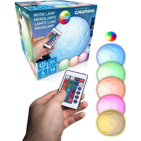 LAMPKA DEKORACYJNA KSIĘŻYC ŚR 11,5CM RGB LAMPKA DEKORACYJNA KSIĘŻYC ŚR 11,5CM RGB