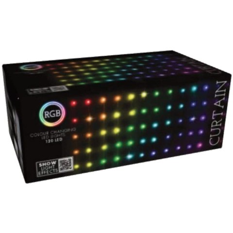 LAMPKI CHOINKOWE KURTYNA ŚWIETLNA ZEW/WEW 120 LED 300X60CM Z PILOTEM RGB KOLOR LAMPKI CHOINKOWE KURTYNA ŚWIETLNA ZEW/WEW 120 LED 300X60CM Z PILOTEM RGB KOLOR