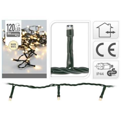 LAMPKI CHOINKOWE ŁAŃCUCH ŚWIETLNY 120 LED CIEPŁY BIAŁY LAMPKI CHOINKOWE ŁAŃCUCH ŚWIETLNY 120 LED CIEPŁY BIAŁY