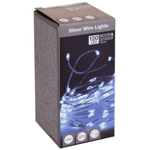 LAMPKI DRUCIKI GIRLANDA 120 LED ZIMNY BIAŁY LAMPKI DRUCIKI GIRLANDA 120 LED ZIMNY BIAŁY