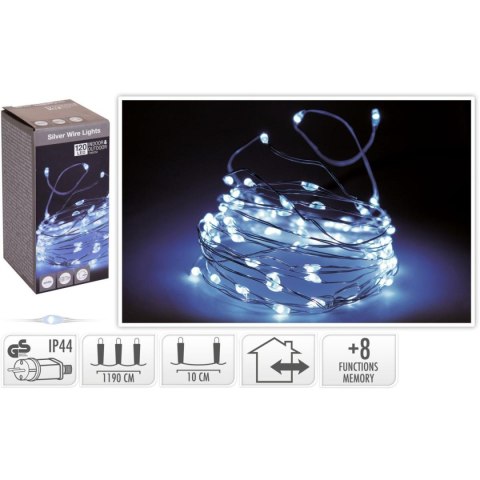 LAMPKI DRUCIKI GIRLANDA 120 LED ZIMNY BIAŁY LAMPKI DRUCIKI GIRLANDA 120 LED ZIMNY BIAŁY