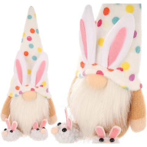 SKRZAT GNOM ZAJĄCZEK 25CM W GROSZKI BOY DEKORACJA WIOSENNA SKRZAT GNOM ZAJĄCZEK 25CM W GROSZKI BOY DEKORACJA WIOSENNA