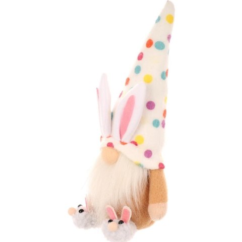 SKRZAT GNOM ZAJĄCZEK 25CM W GROSZKI BOY DEKORACJA WIOSENNA SKRZAT GNOM ZAJĄCZEK 25CM W GROSZKI BOY DEKORACJA WIOSENNA