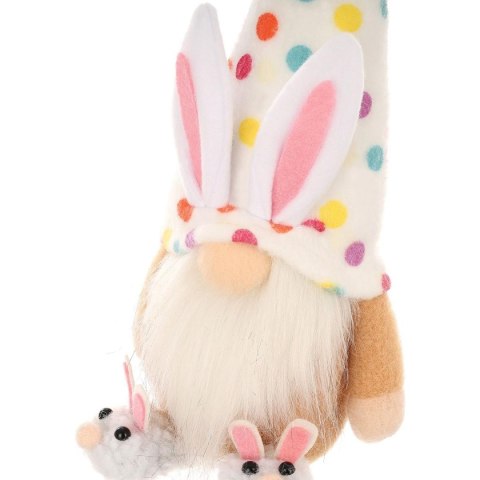 SKRZAT GNOM ZAJĄCZEK 25CM W GROSZKI BOY DEKORACJA WIOSENNA SKRZAT GNOM ZAJĄCZEK 25CM W GROSZKI BOY DEKORACJA WIOSENNA