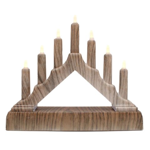 ŚWIECZNIK ADWENTOWY 15,5x3,2x13,5CM 7 LED ZASILANY NA BATERIE TERRA ŚWIECZNIK ADWENTOWY 15,5x3,2x13,5CM 7 LED ZASILANY NA BATERIE TERRA