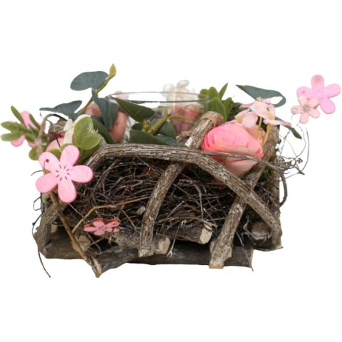 ŚWIECZNIK DEKORACYJNY RÓŻOWY 16CM NA TEA LIGHT ŚWIECZNIK DEKORACYJNY RÓŻOWY 16CM NA TEA LIGHT