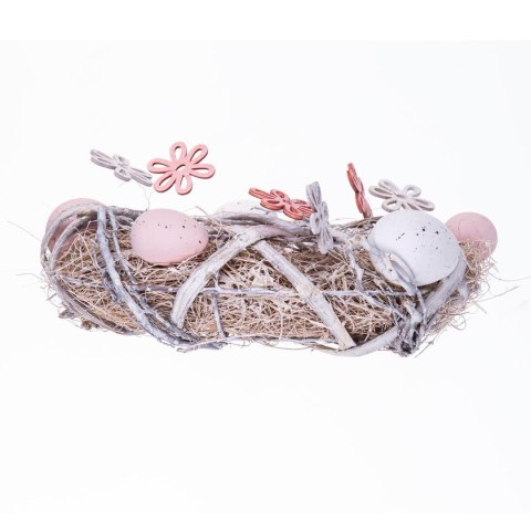 WIANEK STROIK DEKORACYJNY SZARY ŚREDNICA 24CM WIANEK STROIK DEKORACYJNY SZARY ŚREDNICA 24CM