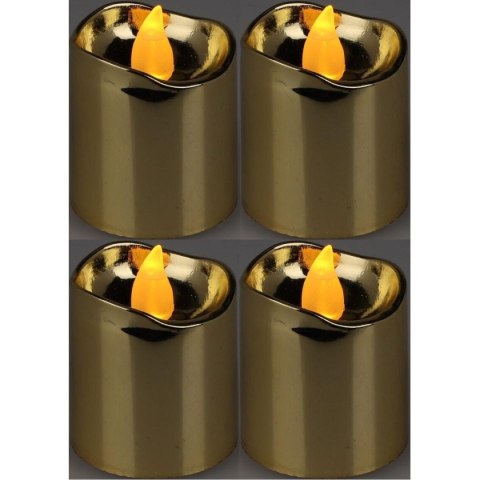 ZESTAW 4 ŚWIECZEK TEA LIGHT LED GOLD ZESTAW 4 ŚWIECZEK TEA LIGHT LED GOLD