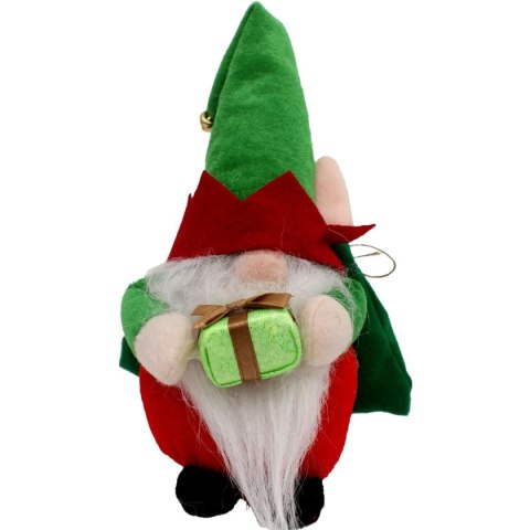 ELF DEKORACYJNY 28CM Z PREZENTEM I WORKIEM NA PLECACH NA PREZENT ELF DEKORACYJNY 28CM Z PREZENTEM I WORKIEM NA PLECACH NA PREZENT