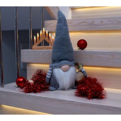 SKRZAT DEKORACYJNY PLUSZOWY LED 38CM SZARY SKRZAT DEKORACYJNY PLUSZOWY LED 38CM SZARY
