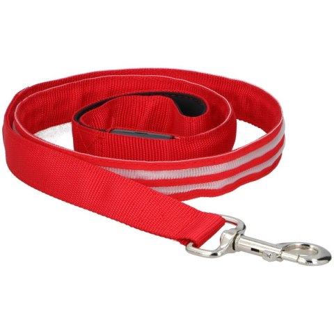 SMYCZ Z PASKIEM LED DŁ 120CM CZERWONY SMYCZ Z PASKIEM LED DŁ 120CM CZERWONY