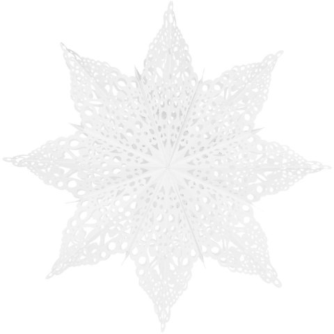 DEKORACJA PAPIEROWA PŁATEK ŚNIEGU ŚR. 64 CM BIAŁY DELUXE DEKORACJA PAPIEROWA PŁATEK ŚNIEGU ŚR. 64 CM BIAŁY DELUXE