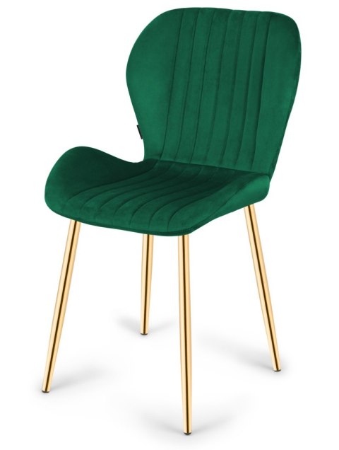Krzesło tapicerowane MONTI VELVET GREEN GOLD Krzesło tapicerowane MONTI VELVET GREEN GOLD