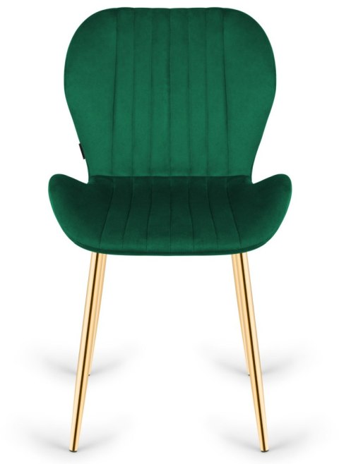 Krzesło tapicerowane MONTI VELVET GREEN GOLD Krzesło tapicerowane MONTI VELVET GREEN GOLD