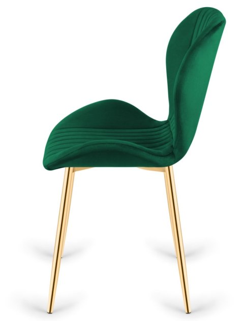 Krzesło tapicerowane MONTI VELVET GREEN GOLD Krzesło tapicerowane MONTI VELVET GREEN GOLD