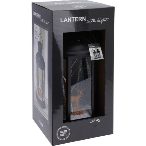 LATARNIA DEKORACYJNA LED 43CM BAŁWANKI LATARNIA DEKORACYJNA LED 43CM BAŁWANKI