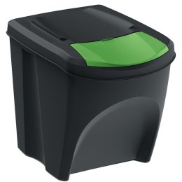 ŚMIETNIK KOSZE NA ŚMIECI 35 L SORTIBOX SET4 SZT. CZARNY RECYKLING