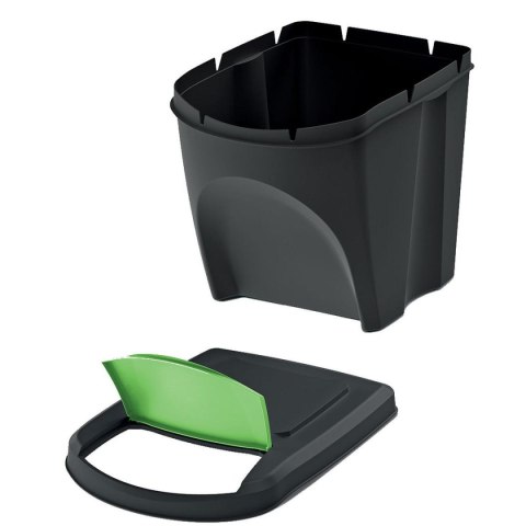 ŚMIETNIK KOSZE NA ŚMIECI 35 L SORTIBOX SET4 SZT. CZARNY RECYKLING ŚMIETNIK KOSZE NA ŚMIECI 35 L SORTIBOX SET4 SZT. CZARNY RECYKLING