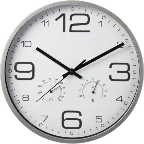 ZEGAR ŚCIENNY 30CM Z TERMOMETREM BIAŁY
