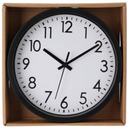 ZEGAR ŚCIENNY PP 20CM CZARNY