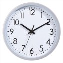 ZEGAR ŚCIENNY PP 20CM SREBRNY