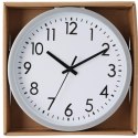 ZEGAR ŚCIENNY PP 20CM SREBRNY