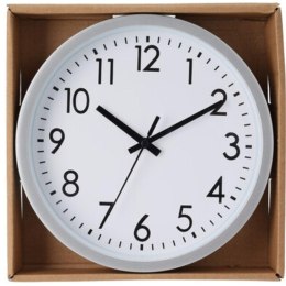 ZEGAR ŚCIENNY PP 20CM SREBRNY
