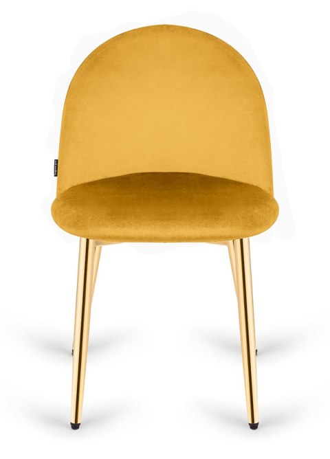 Krzesło tapicerowane GLORIA MUSTARD VELVET GOLD Krzesło tapicerowane GLORIA MUSTARD VELVET GOLD