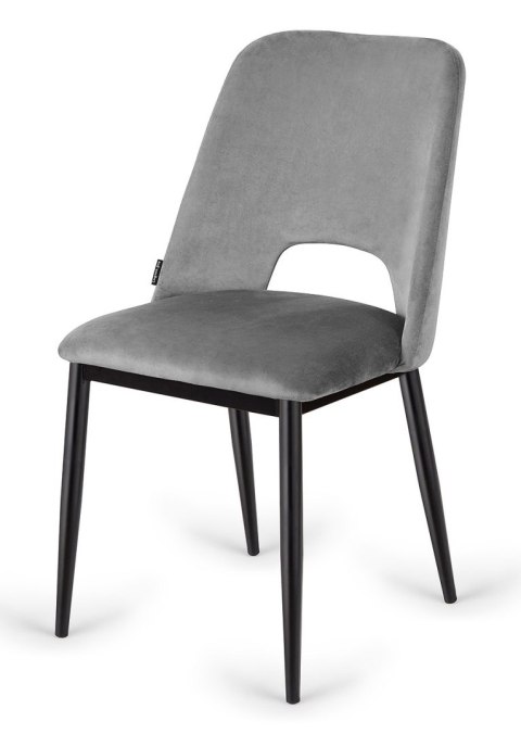 Krzesło tapicerowane GOTI GREY VELVET Krzesło tapicerowane GOTI GREY VELVET