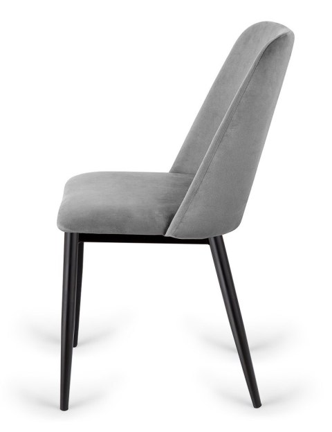 Krzesło tapicerowane GOTI GREY VELVET Krzesło tapicerowane GOTI GREY VELVET