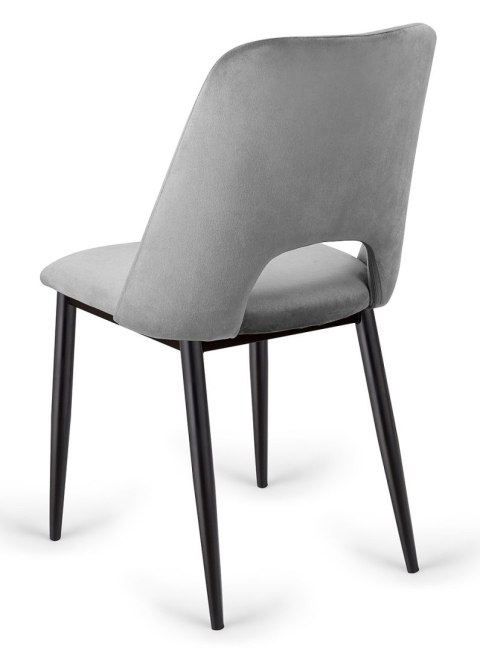 Krzesło tapicerowane GOTI GREY VELVET Krzesło tapicerowane GOTI GREY VELVET